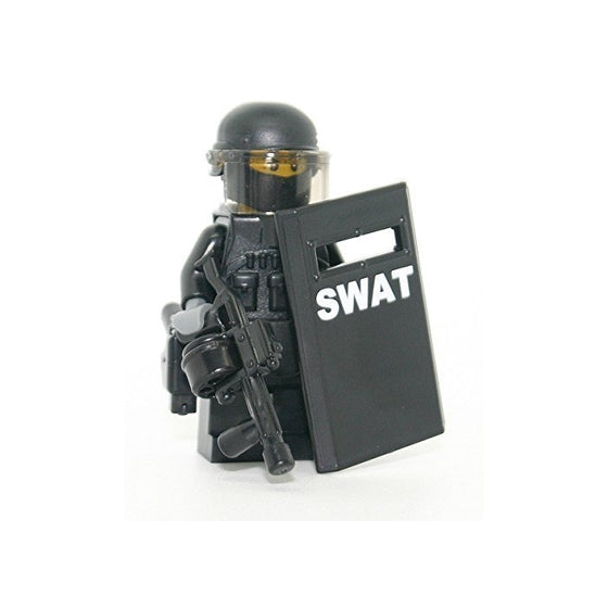 SWAT Police Riot Control Officer - Modern Brick Warfare Custom Minifigure