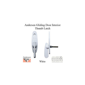 Andersen Tribeca Style - Gliding Door Thumb Latch in White Color
