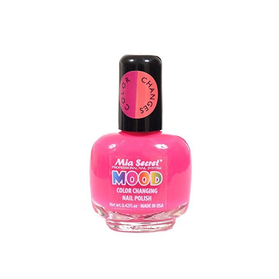 Mia Secret Mood Nail Lacquer Color Changing Nail Polish Fuchsia to Pink