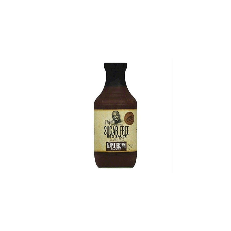 G Hughes BBQ Sauce SugarFree Maple Brown