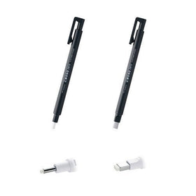 Tombow MONO Zero Pen-Style Eraser Round Tip  Square Tip (Black Barrel)