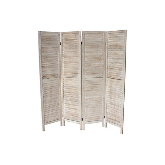 Milton Greens Stars Finn Standard 4-Panel Room Divider, Natural