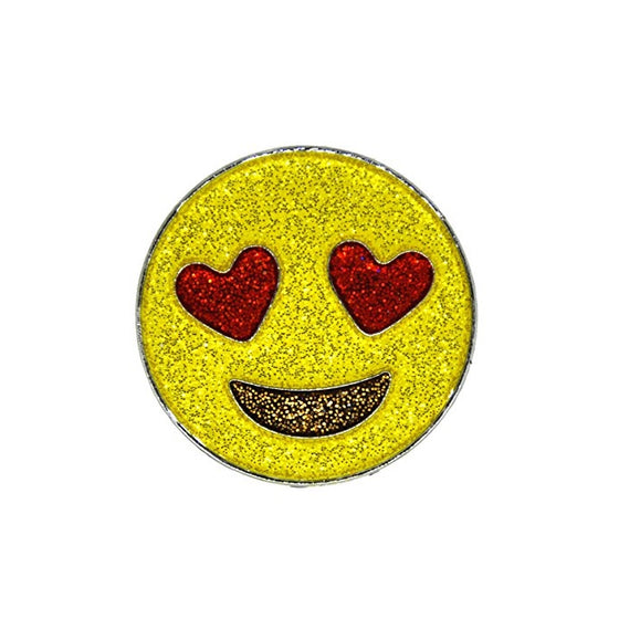Emoji Love Glitzy Ball Marker with Magnetic Hat Clip