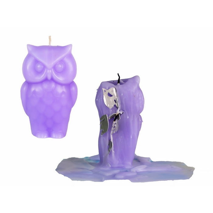 Owl Candle – Unscented – Skeleton Candles – Purple