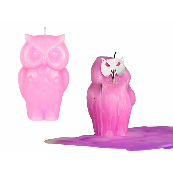 Owl Candle – Unscented – Skeleton Candles – Pink