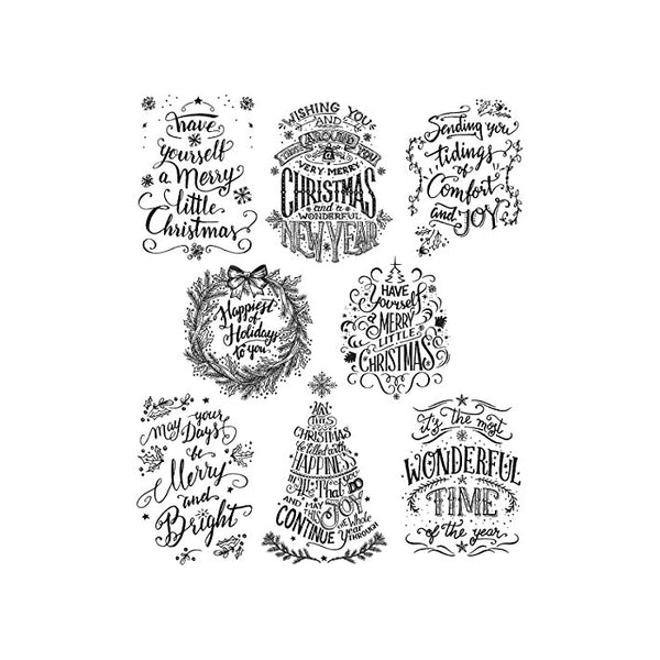 Stampers Anonymous CMS287 Tim Holtz Cling Stamps 7"X8.5"-Doodle Greetings