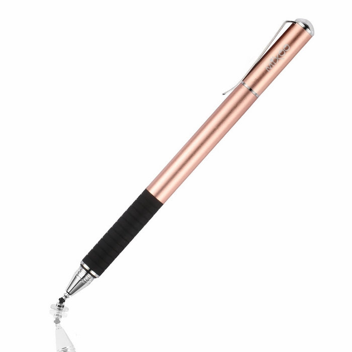 Mixoo Capacitive Stylus Pen,Disc & Fiber Tip 2 in 1 Series,Fine Point Stylus Tip,High Sensitivity & Precision,Universal for ipad,iphone and other Touch Screens (Rose Gold)