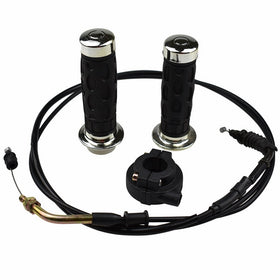 Minireen Throttle Twist Grip Set with 78" Scooter Throttle Cable for GY6 50cc, 80cc, 125c, 150cc QMB139 Chinese Scooter Parts