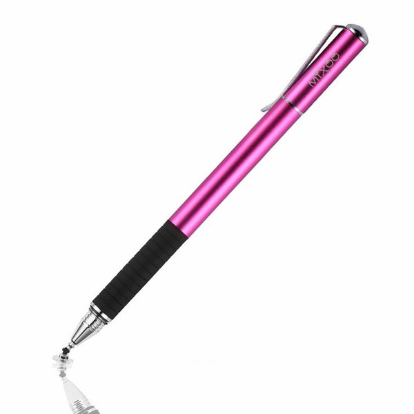 Mixoo 2-in-1 Precision Disc & Fiber Stylus with 3 Replaceable Tips for Capacitive Touch Screen Devices (Purple)