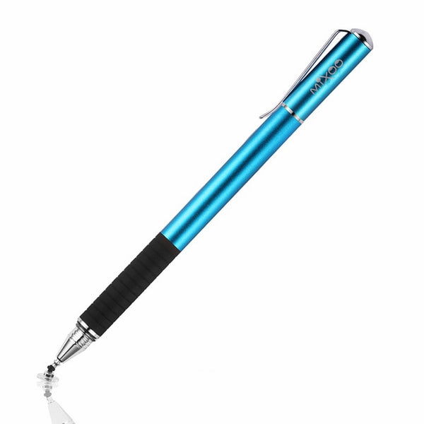 Mixoo 2-in-1 High Precision Stylus(Disc & Fiber Tips 2 in 1 Series), Extra with 3 Replaceable Tips, Compatible with Capacitive Touch Screen Devices (Blue)