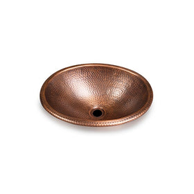 Monarch Abode Pure Copper Hand Hammered Sink, 17" (Drop in Or Vessel)