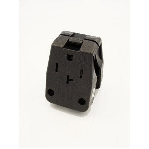 Leviton 275-T 30/50 Amp, 125/250 Volt, Dual Power Vinyl Grounding Angle Plug, Black