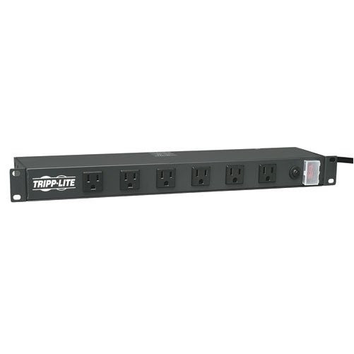 Tripp Lite Rackmount Network-Grade PDU Power Strip, 12 Right Angle Outlets Wide-Spaced, 15A, 15ft Cord w/5-15P Plug (RS1215-RA)