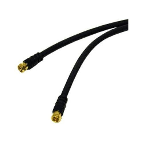 C2G 29135 Value Series F-Type RG6 Coaxial Video Cable, Black (50 Feet, 15.24 Meters)