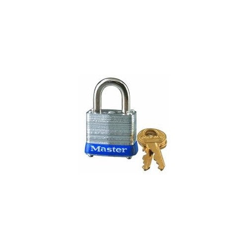 MASTERLOCK CO 7KA 1-1/8" Laminated Padlock - 9/16" Shackle - Random Keyed Alike in Sixes