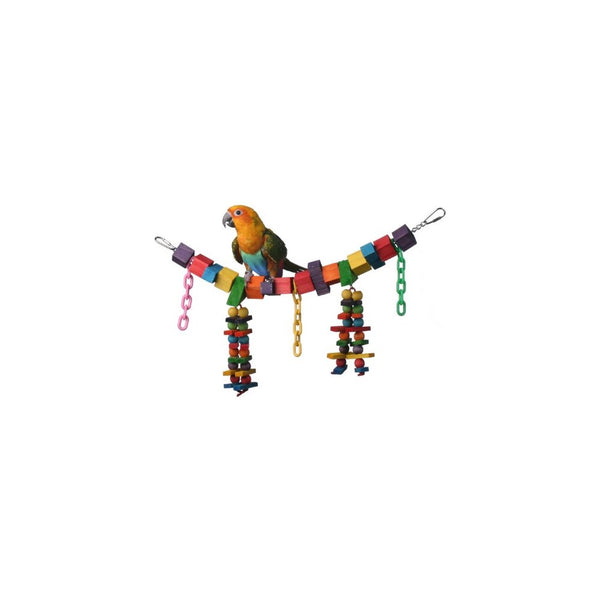 Super Bird Creations 7 by 18-Inch Rainbow Bridge Jr. Bird Toy, Medium