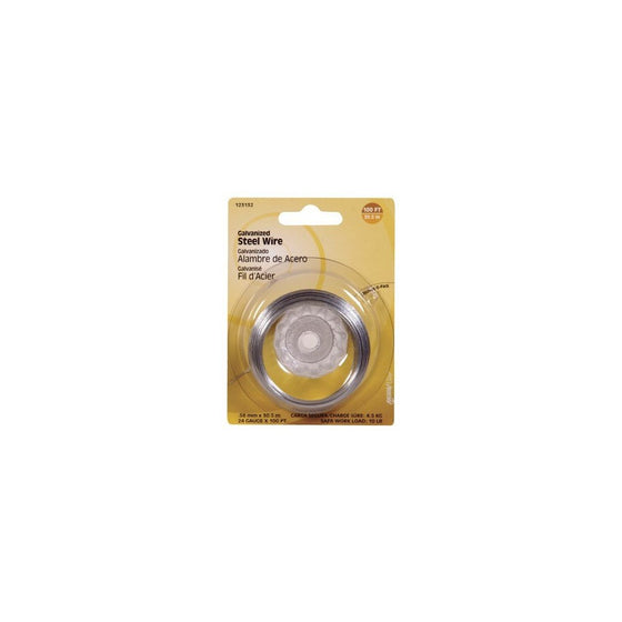 Hillman Steel Wire 100' 24 Ga Galvanized 10 Lb Carded