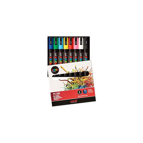 Uni Posca Paint Marker Pen, Medium Point, Set of 8 (PC-5M8C)