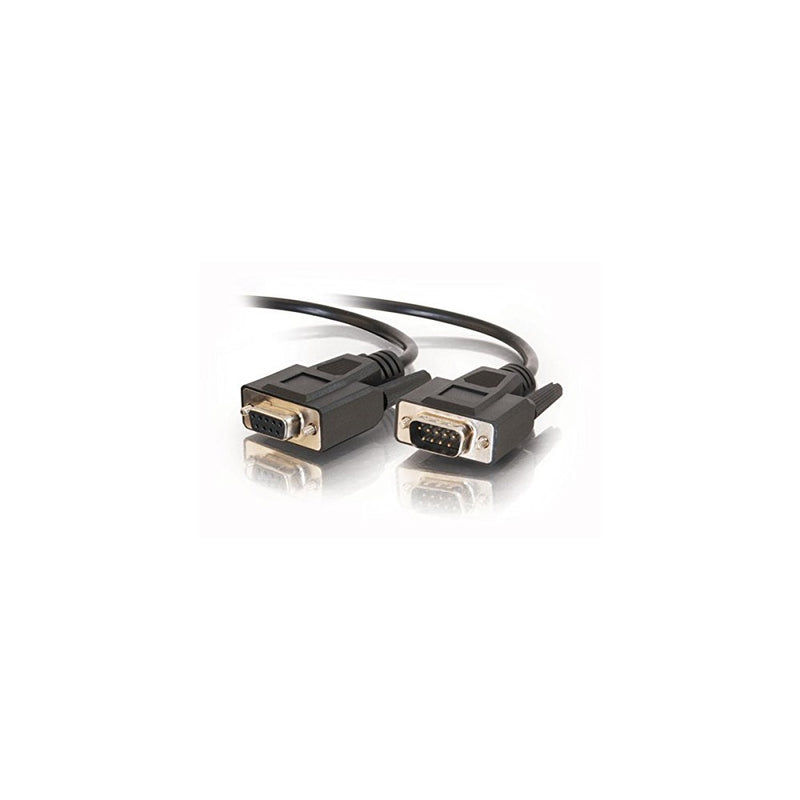 C2G 52033 DB9 M/F Serial RS232 Extension Cable, Black (25 Feet, 7.62 Meters)