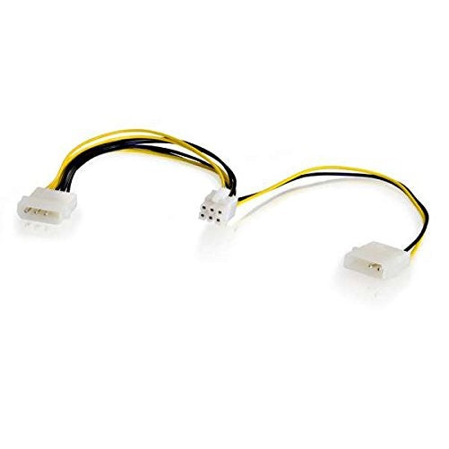 C2G/Cables to Go 35522 One 6-Pin PCI Express to Two 4-Pin Molex Power Adapter Cable (10 Inch)