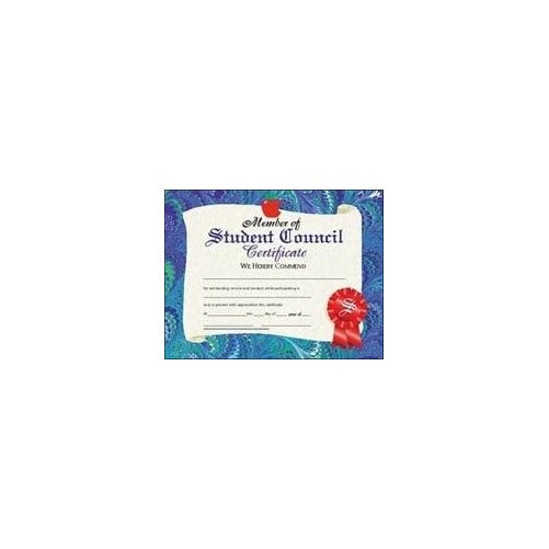 Student Council Certificate (Set of 30)