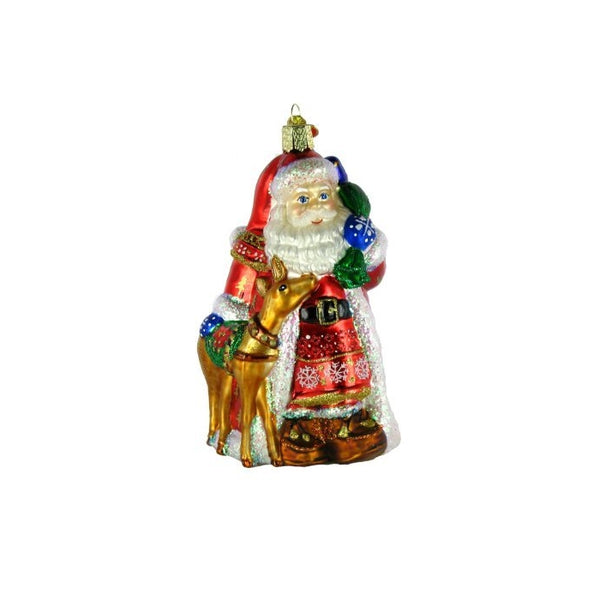 Old World Christmas Nordic Santa Glass Blown Ornament