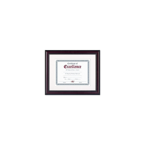 DAX N3028S2T Prestige Document Frame, Matted w/Cert, Rosewood/Black, 11 x 14, 8 1/2 x 11