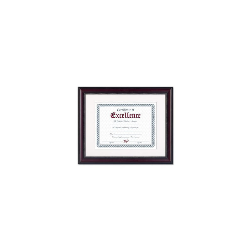 DAX N3028S2T Prestige Document Frame, Matted w/Cert, Rosewood/Black, 11 x 14, 8 1/2 x 11