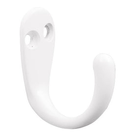 Liberty Hardware B59103Z-W-C Single Prong Robe Hook, White