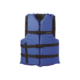 ONYX General Purpose Boating vest, Universal Adult, Over 90#, 30-52-Inches Chest, Blue/Black
