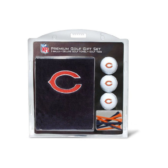 NFL Chicago Bears Embroidered Golf Towel (3 Golf Balls/12 Tee Gift Set)