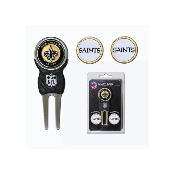 NFL New Orleans Saints Signature Divot Tool and 2 Extra Markers