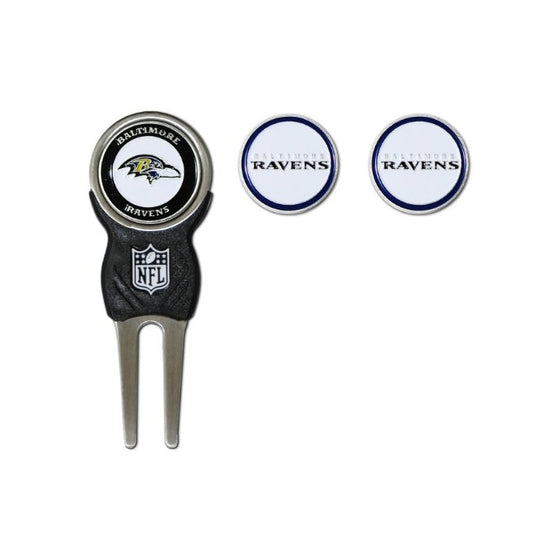 NFL Baltimore Ravens Signature Divot Tool and 2 Extra Markers