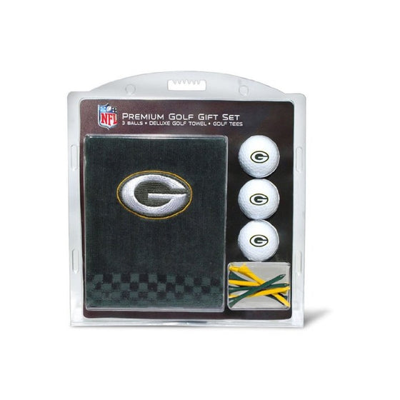 NFL Green Bay Packers Embroidered Golf Towel (3 Golf Balls/12 Tee Gift Set)