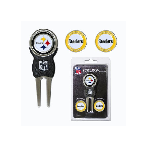 NFL Pittsburgh Steelers Signature Divot Tool and 2 Extra Markers