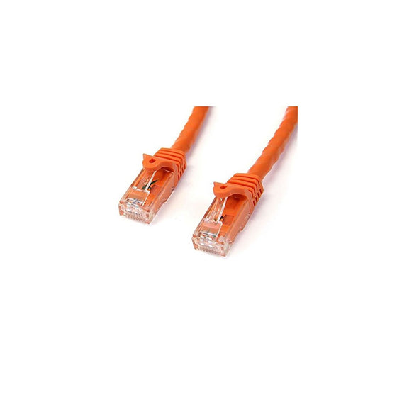 StarTech.com Cat6 Ethernet Cable - 25 ft - Orange - Patch Cable - Snagless Cat5 Cable - Long Network Cable - Ethernet Cord - Cat 6 Cable - 25ft