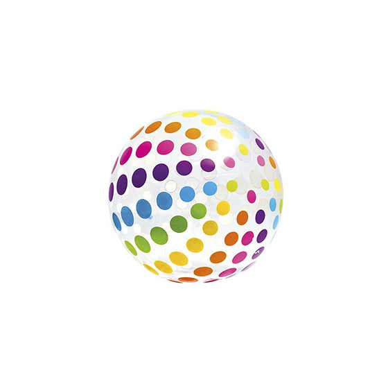 Intex Jumbo Inflatable 42" Giant Beach Ball - Crystal Clear with Translucent Dots - 59065EP / 2016