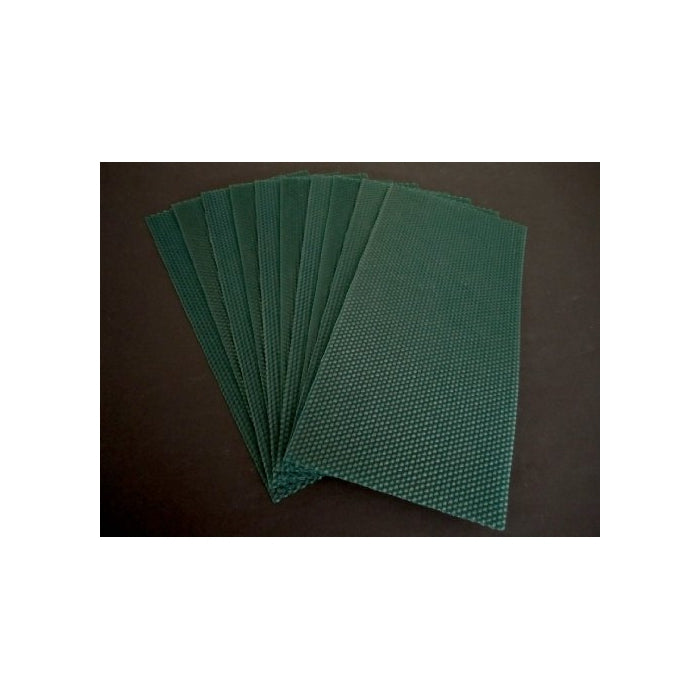 Make Your Own Candle Kit - 100% Beeswax Candles - Do It Yourself! 10 Full Size Sheets (Approx. 8" X 16 1/2") in FOREST GREEN - Wick and Instructions Included!