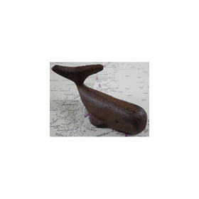 1 X Small Cast Iron Sperm Whale Paperweight