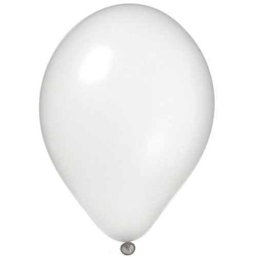 White Pearl Latex Balloons 11 Inch Package of 100