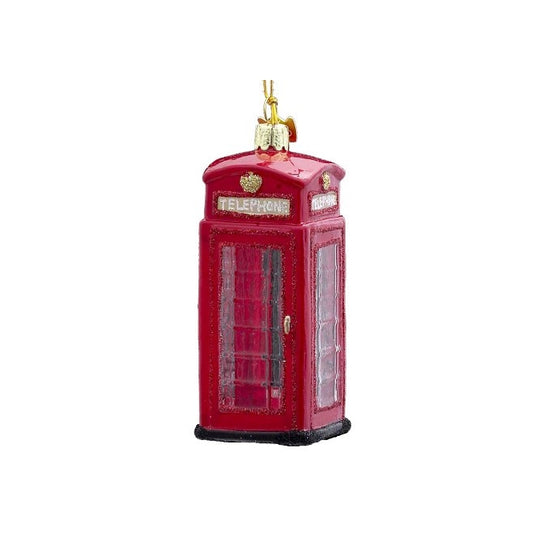 Kurt Adler 4-Inch Noble Gems Glass British Phone Booth Ornament