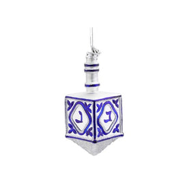 Kurt Adler 4-1/4-Inch Noble Gems Glass Jewish Dreidel Ornament