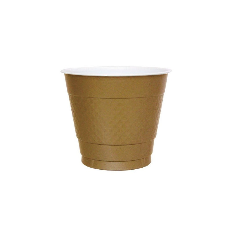 Hanna K. Signature Collection 50 Count Plastic Cup, 9-Ounce, Gold