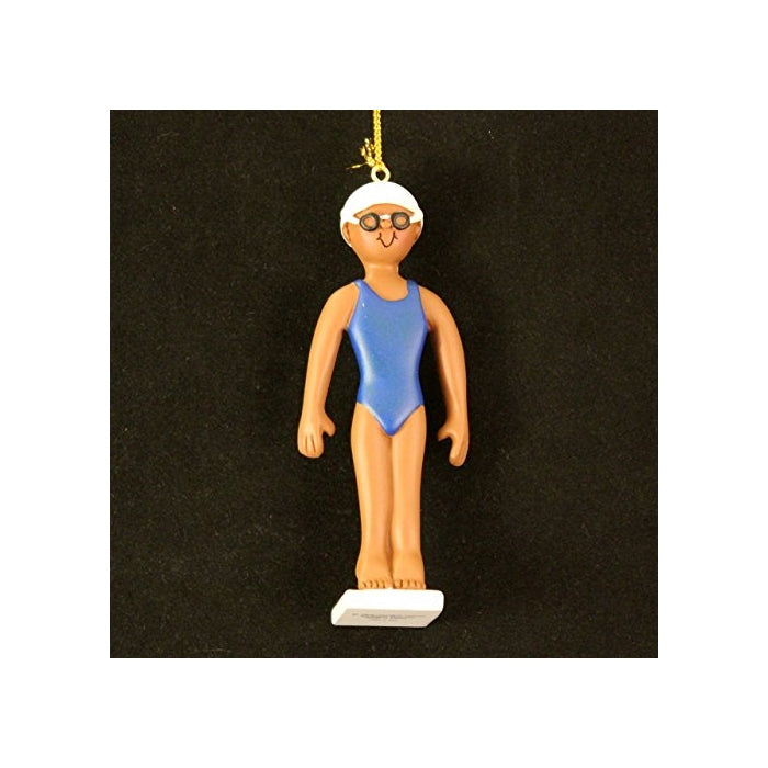 Ornament Central OC-142-FAA African/American Female Swimmer Figurine