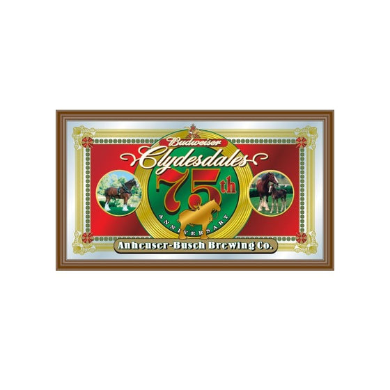 Budweiser "Clydesdales 75th Anniversary" Framed Logo Mirror