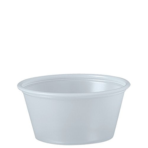 Dart P200N 2 oz Translucent PS Portion Container (Case of 2500)