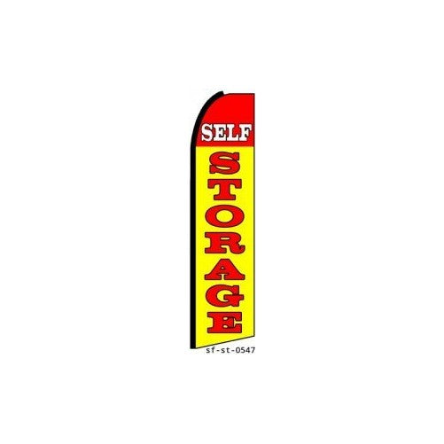 Self Storage Swooper Flag Color: Red/Yellow