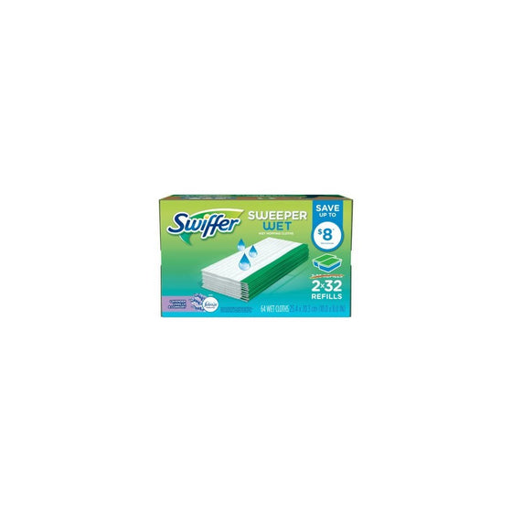 Swiffer Sweeper Wet Cloth Refill,Open Window Fresh Scent, 30 Count (Pack of 2) (10 x 8 IN)