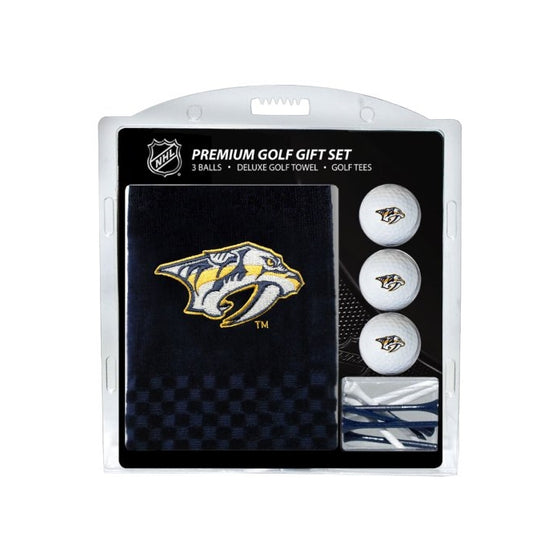 NHL Nashville Predators Embroidered Golf Towel, 3 Golf Ball, and Golf Tee Set
