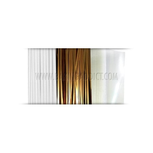 Baking Addict 100 Cake Pop Treat Bag Sets Metallic Twist Ties, Lollipop Sticks, Clear Cello Favor Bags, 4" W, Gold